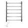 Domoterm electric heated towel rail "Aurora" 109-6, 400 x 600 mm, 6 crossbars, left