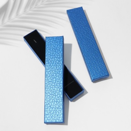Gift box for a bracelet/chain/clock "Animal print" Simple, 21 × 4, blue color-1