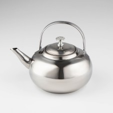 Gretel stainless steel teapot, 1.6 liters, metal sieve, chrome color