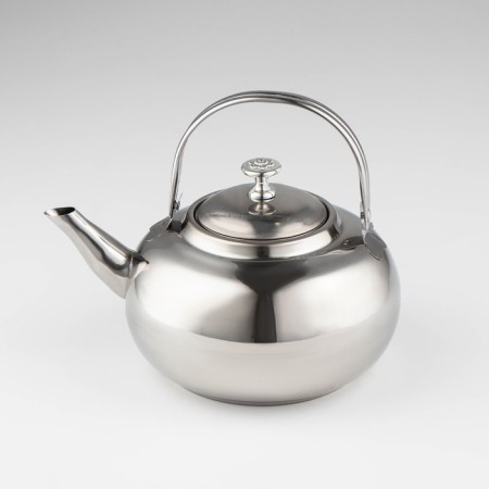 Gretel stainless steel teapot, 1.6 liters, metal sieve, chrome color