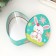 Casket Metal Egg "Bunny with an armful of painted eggs" 11.7x9.2x4.5 cm