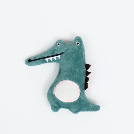 A toy for cats with cat mint "crocodile", 10 cm, green-1