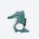 A toy for cats with cat mint "crocodile", 10 cm, green
