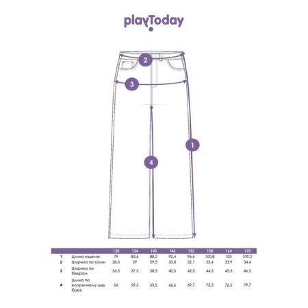 Джинсы для девочки PlayToday, рост 158 см-9