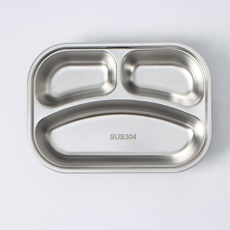 Stainless steel tray 3 sections, 21.5 × 15.5 × 4 cm-2