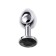 Anal plug Metal by Toyfa, silver, with a black crystal, 7.5 cm, d = 3 cm