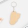 Key keychain wooden "cat" 5 x 6 cm