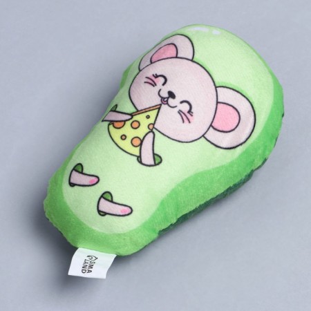 A toy for cats with mint "mouse", 12 x 9 cm-6