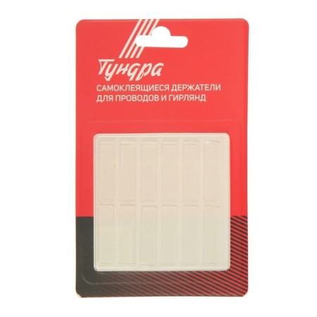 Bilateral self -adhesive holders of the tundra, 33.5x9.15 mm, transparent, 12 pcs.-9
