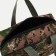 Cosmetic bag on a zipper, with a grid, khaki color/brown