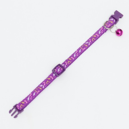 Two -layer collar with Fasteks "Music", 30 x 1 cm, purple-3