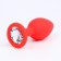 Anal traffic jams, soft silicone, transparent crystal, d = 28 mm, red