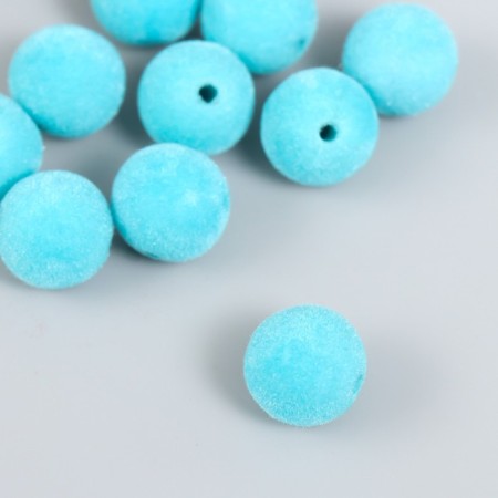 Beads for creativity velvet spraying "Blue water" set 10 pcs d = 1.4 cm-1