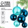 Christmas balls New Year, for the New Year, d = 6 cm, 8 pcs., Blue and blue color