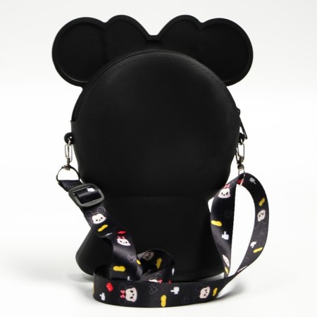 Children's bag, 12x9x2 cm, at lightning, black, Minnie Mouse-2