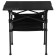 Tourist Maclay table, 58x58x58 cm, with organizer, black color