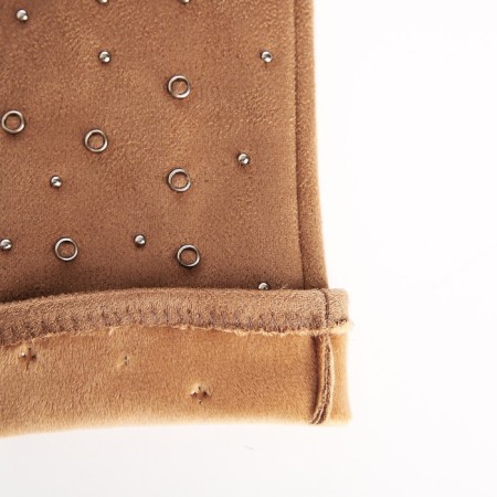 Gloves are female, dimensionless, without insulation, beige color-2