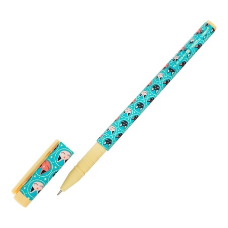 Ballic handle 0.7mm blue oil, vinson Corps Softtach with a pattern (barcode on a piece) 1053441-2