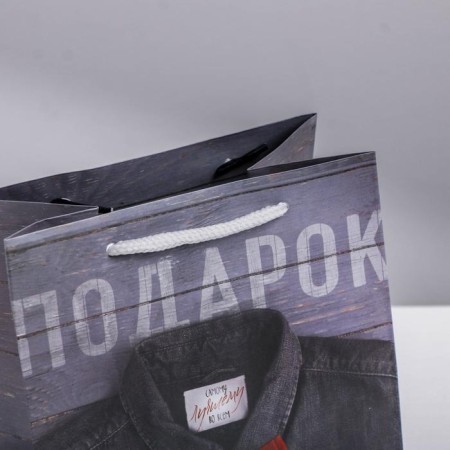 Gift Laminated Square, packaging, “Male style”, 14 x 14 x 9 cm-3