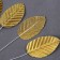 Set for decorating the cake "Leaves", 10 pcs., Color gold