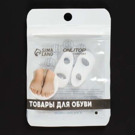 Correctors - separators for the toes, 2 fingers, silicone, 3.5 × 1.5 cm, pair, white color-4