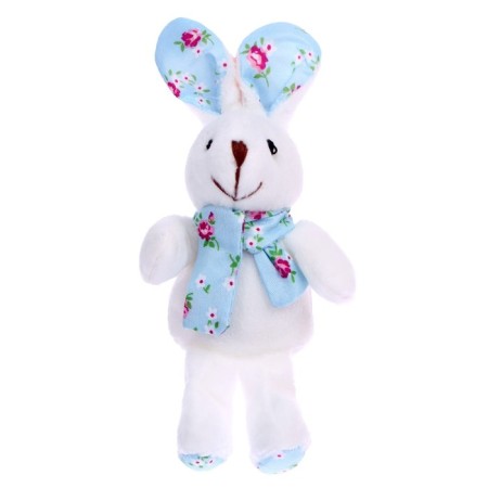 Soft toy "Rabbit in a scarf", color mix