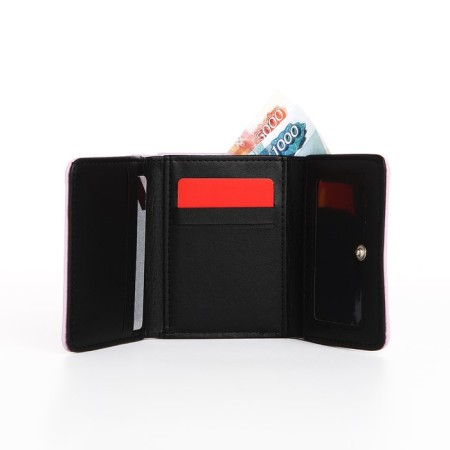 Women's wallet on the button, lilac color-5