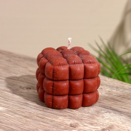 Candle "Chocolate" 6x6x6 cm, soy wax mix-2
