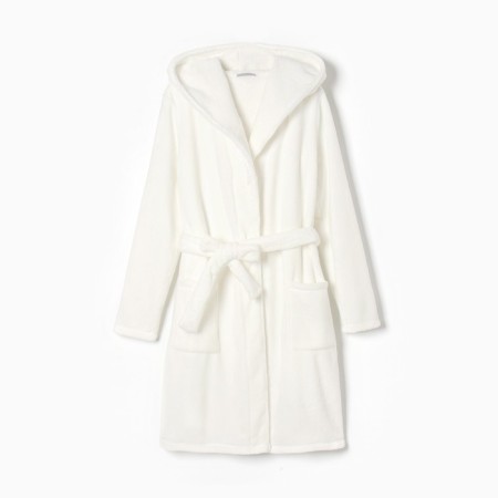 Women's robe, white color, size 44 (s)-5