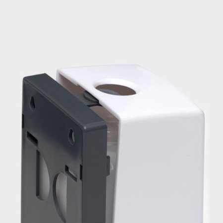 A dispenser for an antiseptic or liquid soap mechanical, 350 ml, plastic, white color-6