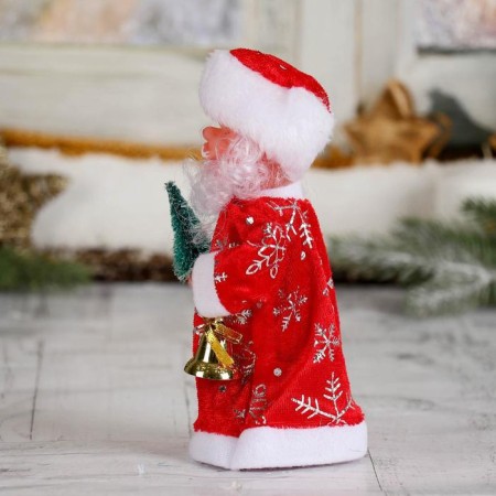 Santa Claus "Long fur coat, with a Christmas tree" 17 cm-1