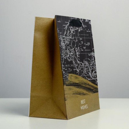 Package Gift Crafts Vertical, Packaging, "Best Wishes", MS 18 x 23 x 10 cm-1