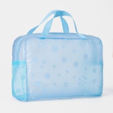 Cosmetic bag with lightning, blue color