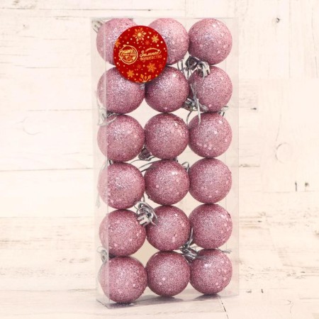 Set of balls plastic D-4 cm, 18 pcs "Jenna" pink-1