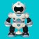 Breaker robot, light and sound effects, works from batteries, mix
