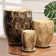 Set of pots 3 pcs. "Spring" brown 15 l/ 5.5 l/ 1.5 l