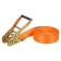 Airline cargo fastening belt, with a ratchet, ring 10 tons, 12 m