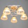 Linda chandelier 5x60W E27 white, gold 55x55x23cm
