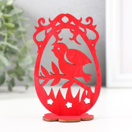 Easter decor "chick" 6.5x4.7x10.3 cm (set 2 parts) red-3