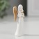 Souvenir Polystone "Angel-Virgin with Heart/Star" White with gold mix 5x2.3x1.3 cm