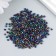Glass beads 12/0 "cylinder. Blue melange. Metallic" 10 g