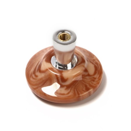 Handle button Cappio PK106, D = 32 mm, plastic, chromium color/tree-3