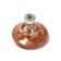 Handle button Cappio PK106, D = 32 mm, plastic, chromium color/tree