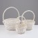 A set of baskets, 3 pcs, 24 × 12 × 12/29 cm, 19 × 10 × 10/25 cm, 15 × 9 × 9/20 cm, willow