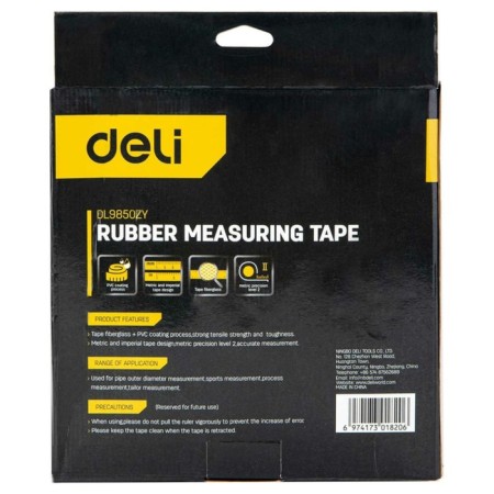 Deli DL9850ZY 98285 measured tape, shock -resistant case, 50 x 14.5 m-8