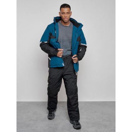 Ski costume male winter, size 54, blue color-18