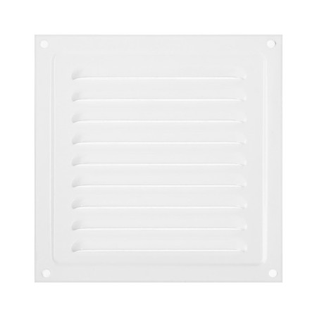 Ventilation grate Zein luxury RM1515, 150 x 150 mm, with a grid, metal, white-3