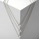 The pendant "minimal" triangle, color silver, 45 cm