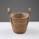 Kashpo wicker "safari" with handles, 21.5x21.5x18.8 cm, natural