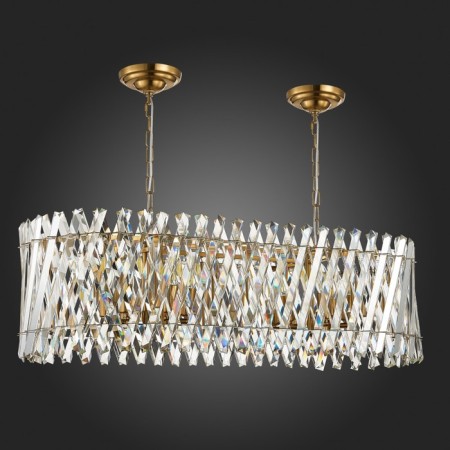 Suspension lamp ST LUCE. SL1170.303.12. Fabio. 12x40 W, E14, 100x35x29 cm, brass color-5